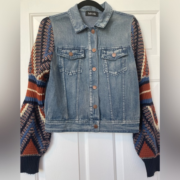 Fabrik Knitted Jean Jacket Size Small Worn Once! - Picture 6 of 12